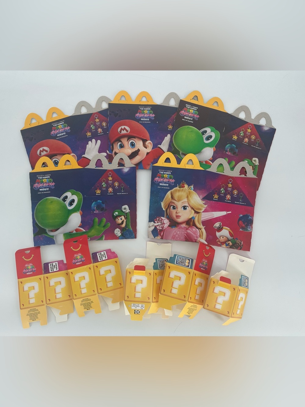2026 Super Mario Galaxy Happy Meal Boxes set of 10 Boxes Only